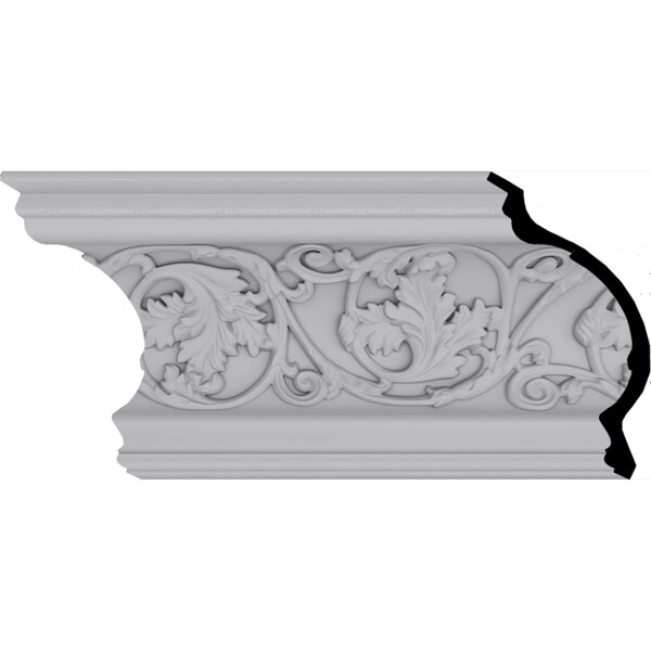 Ekena Millwork 7 3/4"H x 9"P x 11 3/4"F x 94 1/2"L Neuveau Crown Moulding MLD07X09X11NA - main